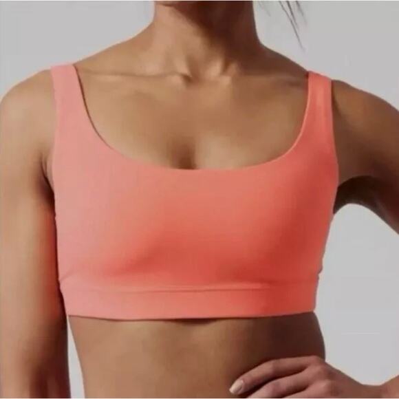 Athleta WORKOUT SET Salutation Stash Pocket II Capri & Exhale‎ Bra 3X Coral NWT - Picture 10 of 11